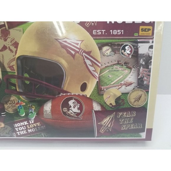 Florida Seminoles 500 Piece Puzzle 24"x18" Fear The Spear Nole Helmet Stadium A4 - Picture 4 of 10